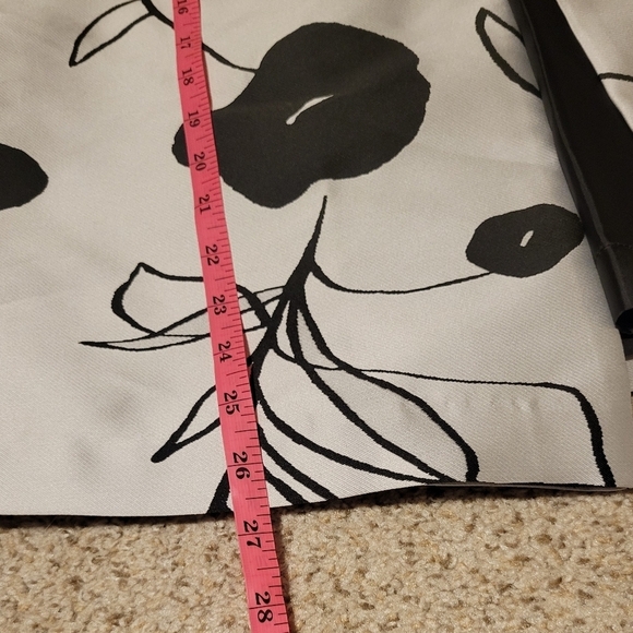 Caroline Rose Floral A-Line Party Dinner Jacket Medium Metallic Silver Black - Picture 7 of 12